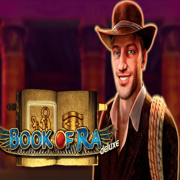 Book of Ra Deluxe logo by Novomatic Rizzio Casino